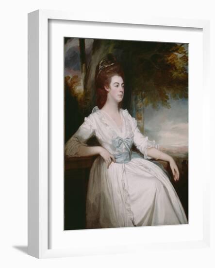 Miss Clavering, 1780/82 (Oil on Canvas)-George Romney-Framed Giclee Print