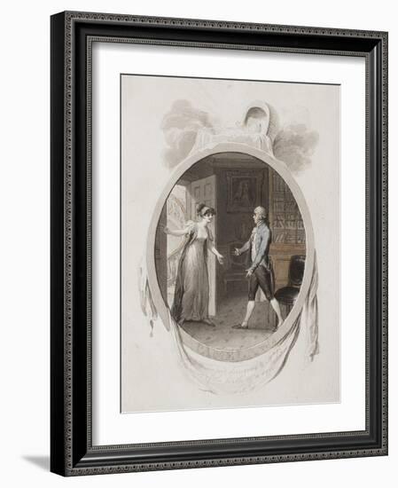 Miss Darnford Bringing to Mr B the News of the Birth of a Son-Richard Corbould-Framed Giclee Print