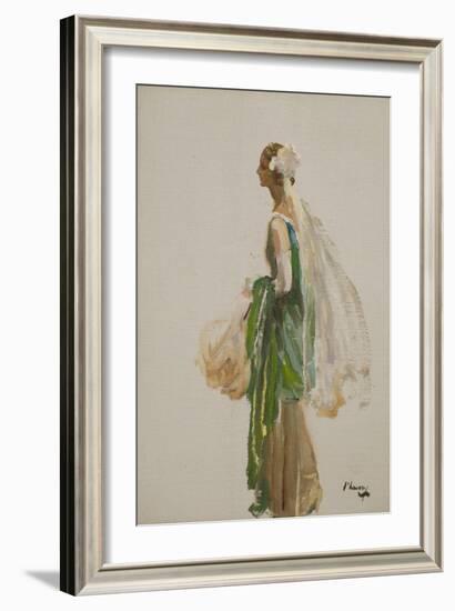 Miss Diane Chamberlain (Oil on Canvas)-John Lavery-Framed Giclee Print