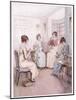 Miss Fanny Is Reading Aloud from the Library Book While Others Sew or Knit-Hugh Thomson-Mounted Giclee Print