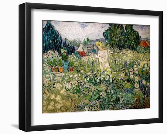 Miss Gachet in Her Garden in Auvers-Sur-Oise, 1890 (Oil on Canvas)-Vincent van Gogh-Framed Giclee Print