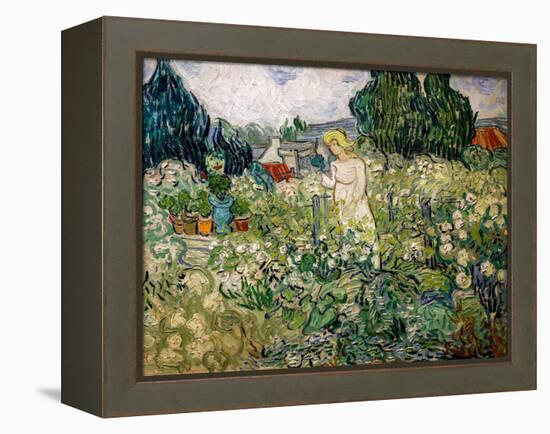Miss Gachet in Her Garden in Auvers-Sur-Oise, 1890 (Oil on Canvas)-Vincent van Gogh-Framed Premier Image Canvas