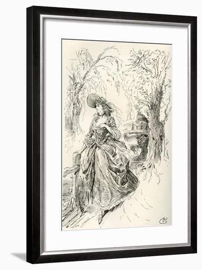 Miss Haredale. Illustration by Harry Furniss for the Charles Dickens Novel Barnaby Rudge-null-Framed Giclee Print