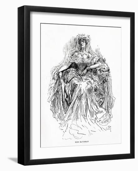 Miss Havisham, Illustration from Great Expectations-Harry Furniss-Framed Giclee Print