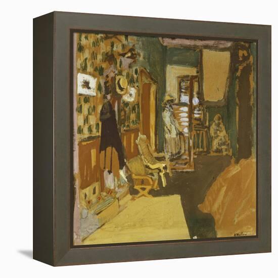 Miss Hessel in the Hallway; Mme Hessel Dans Le Vestibule-Edouard Vuillard-Framed Premier Image Canvas