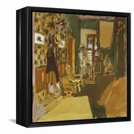 Miss Hessel in the Hallway; Mme Hessel Dans Le Vestibule-Edouard Vuillard-Framed Premier Image Canvas