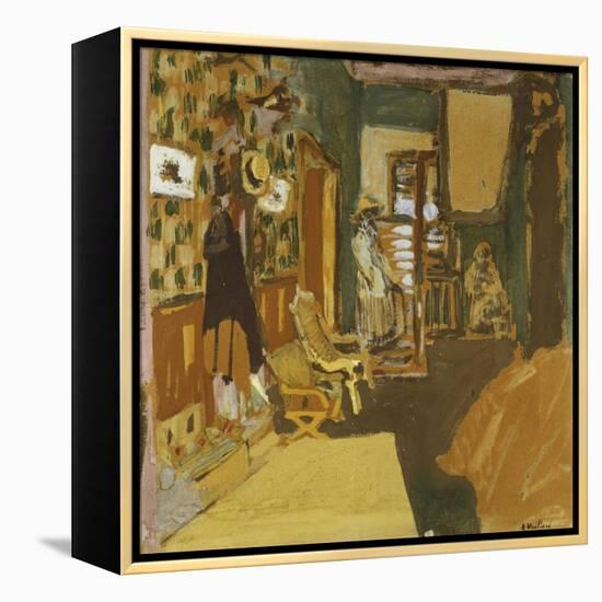 Miss Hessel in the Hallway; Mme Hessel Dans Le Vestibule-Edouard Vuillard-Framed Premier Image Canvas