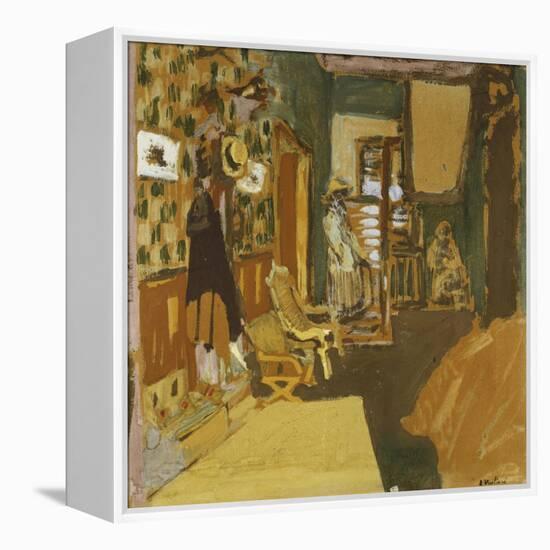 Miss Hessel in the Hallway; Mme Hessel Dans Le Vestibule-Edouard Vuillard-Framed Premier Image Canvas