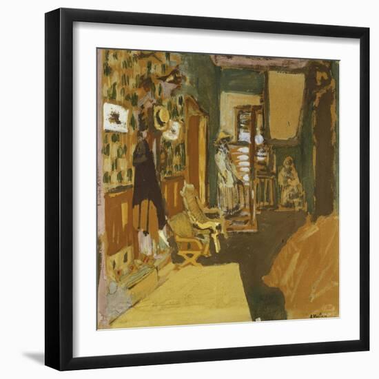 Miss Hessel in the Hallway; Mme Hessel Dans Le Vestibule-Edouard Vuillard-Framed Giclee Print