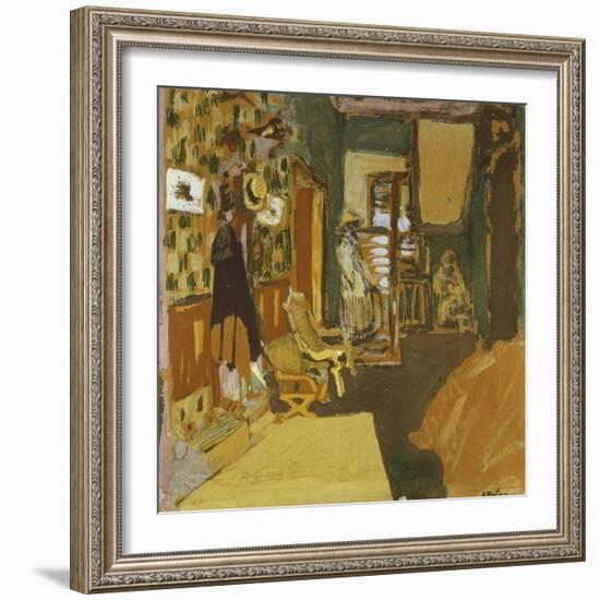 Miss Hessel in the Hallway; Mme Hessel Dans Le Vestibule-Edouard Vuillard-Framed Giclee Print