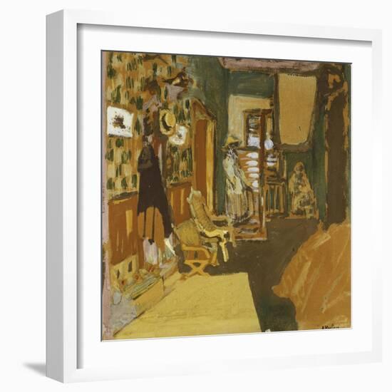 Miss Hessel in the Hallway; Mme Hessel Dans Le Vestibule-Edouard Vuillard-Framed Giclee Print