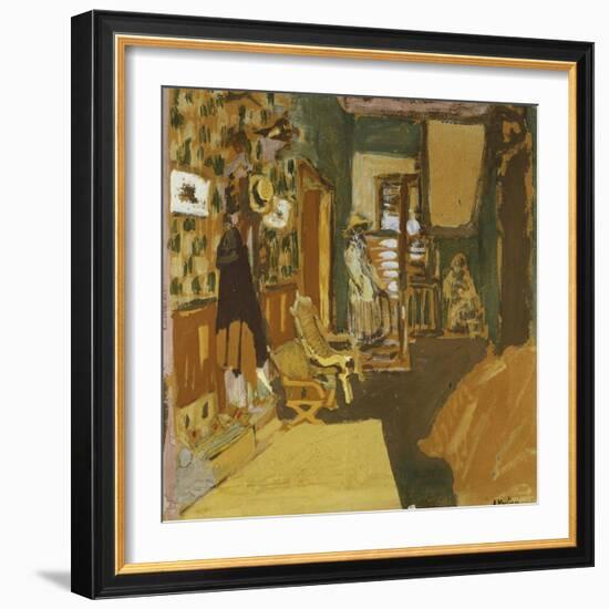 Miss Hessel in the Hallway; Mme Hessel Dans Le Vestibule-Edouard Vuillard-Framed Giclee Print