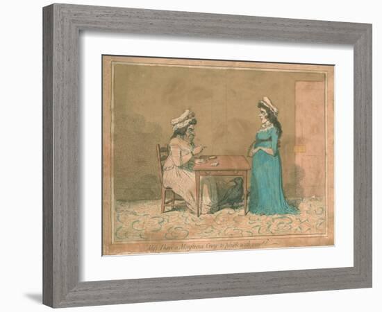 'Miss, I have a Monstrous Crow to pluck with you!!', 1794-James Gillray-Framed Giclee Print