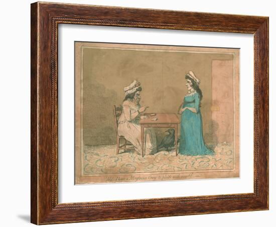 'Miss, I have a Monstrous Crow to pluck with you!!', 1794-James Gillray-Framed Giclee Print