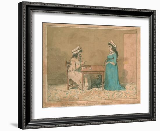 'Miss, I have a Monstrous Crow to pluck with you!!', 1794-James Gillray-Framed Giclee Print