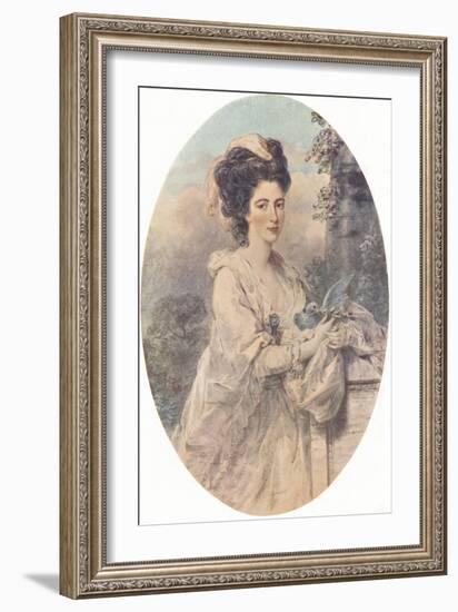 Miss Isabella Hunter, 1781, (1907)-John Downman-Framed Giclee Print