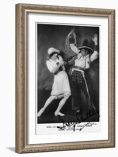 Miss Ivy Shilling and Mr Ernest Marini in Maggie-Lantern Press-Framed Art Print