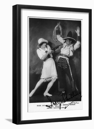 Miss Ivy Shilling and Mr Ernest Marini in Maggie-Lantern Press-Framed Art Print