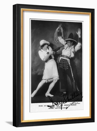 Miss Ivy Shilling and Mr Ernest Marini in Maggie-Lantern Press-Framed Art Print