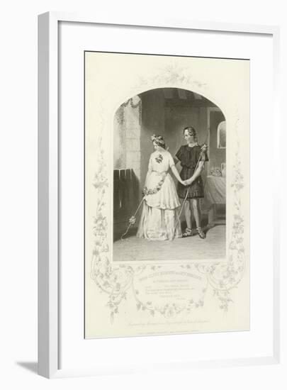 Miss Jenny Marston and Mr F Robinson as Florizel and Perdita, the Winter's Tale, Act Iv, Scene Iii-null-Framed Giclee Print