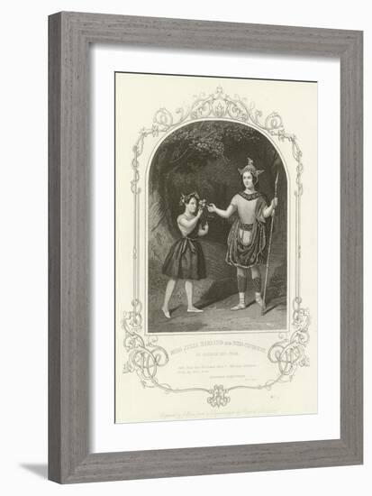 Miss Julia Harland and Miss Conquest as Oberon and Puck, a Midsummer Night's Dream-Joseph Kenny Meadows-Framed Giclee Print