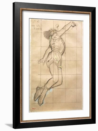 Miss La La at the Cirque Fernando, 1879-Edgar Degas-Framed Giclee Print