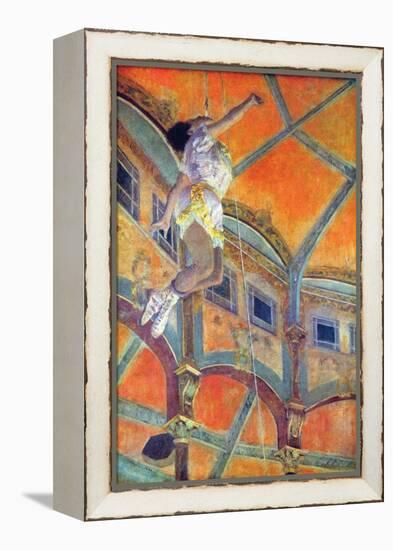 Miss Lala in Circus Fernando-Edgar Degas-Framed Stretched Canvas