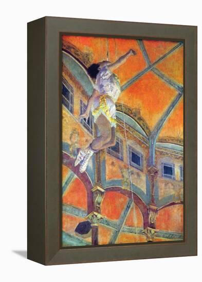 Miss Lala in Circus Fernando-Edgar Degas-Framed Stretched Canvas