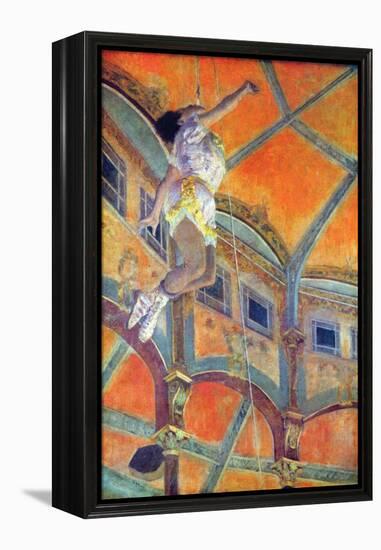 Miss Lala in Circus Fernando-Edgar Degas-Framed Stretched Canvas