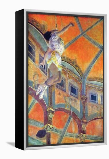 Miss Lala in Circus Fernando-Edgar Degas-Framed Stretched Canvas