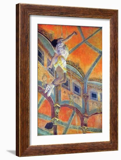 Miss Lala in Circus Fernando-Edgar Degas-Framed Premium Giclee Print