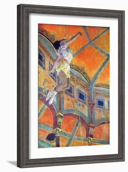 Miss Lala in Circus Fernando-Edgar Degas-Framed Art Print