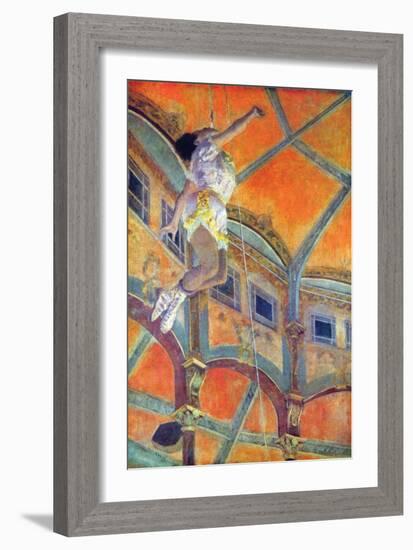 Miss Lala in Circus Fernando-Edgar Degas-Framed Art Print