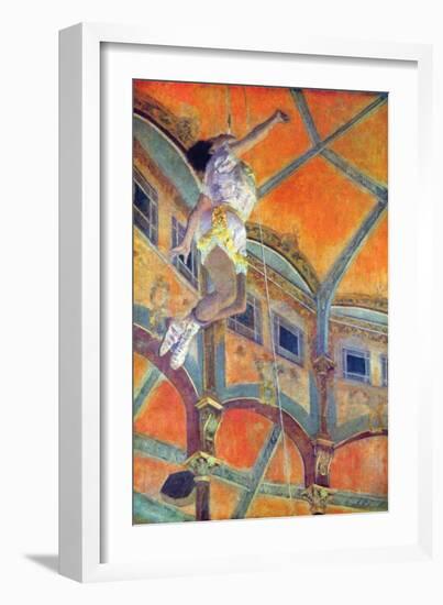 Miss Lala in Circus Fernando-Edgar Degas-Framed Art Print