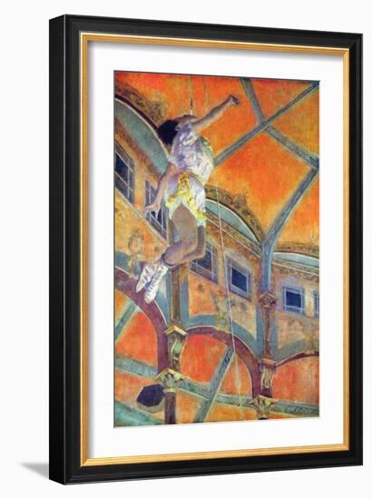 Miss Lala in Circus Fernando-Edgar Degas-Framed Art Print