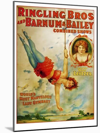 Miss Lietzel Barnum Bailey-null-Mounted Giclee Print
