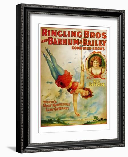 Miss Lietzel Barnum Bailey-null-Framed Giclee Print