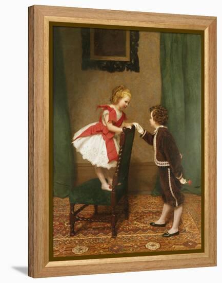 Miss Lily's First Flirtation-James Hayllar-Framed Premier Image Canvas