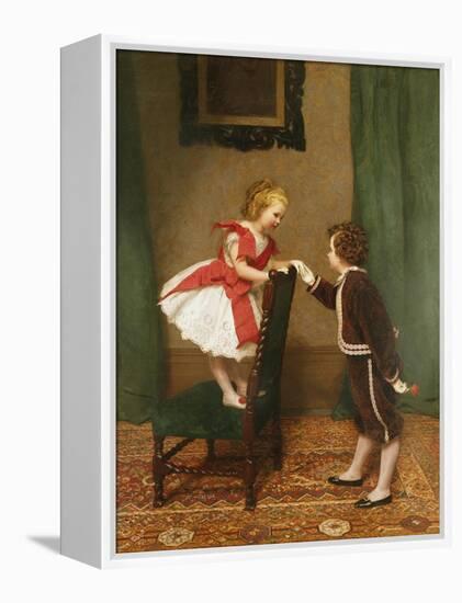 Miss Lily's First Flirtation-James Hayllar-Framed Premier Image Canvas