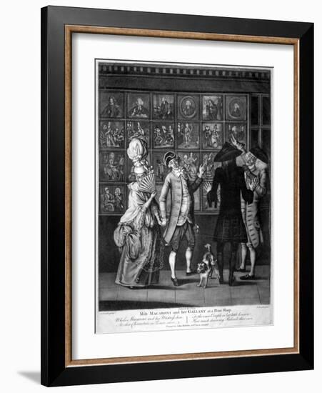 Miss Macaroni and Her Gallant at a Print Shop, 1773-John Raphael Smith-Framed Giclee Print
