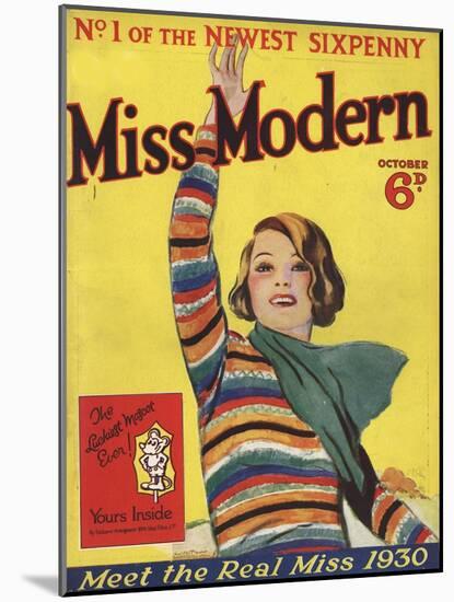 Miss Modern, First Issue Teenagers Magazine, UK, 1930-null-Mounted Giclee Print