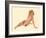 Miss October 1944 - Vintage Pin Up Calendar Girl-Alberto Vargas-Framed Art Print