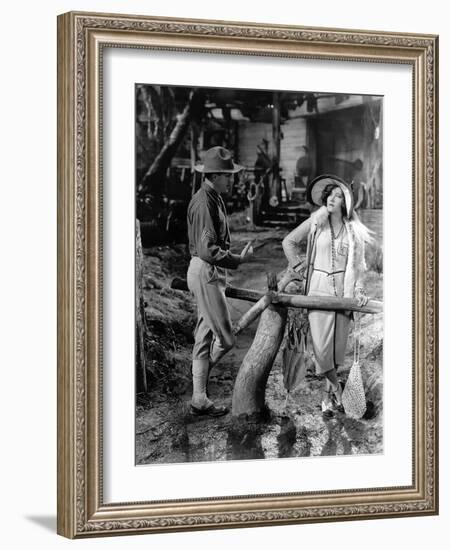 Miss Sadie Thompson by Raoul Walsh with Gloria Swanson, 1928, 1928-null-Framed Photo