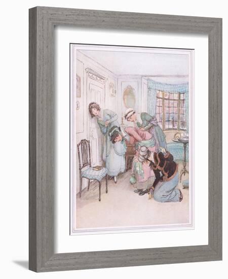 Miss Susan: I Think I Hear their Voices in Dispute-Hugh Thomson-Framed Giclee Print