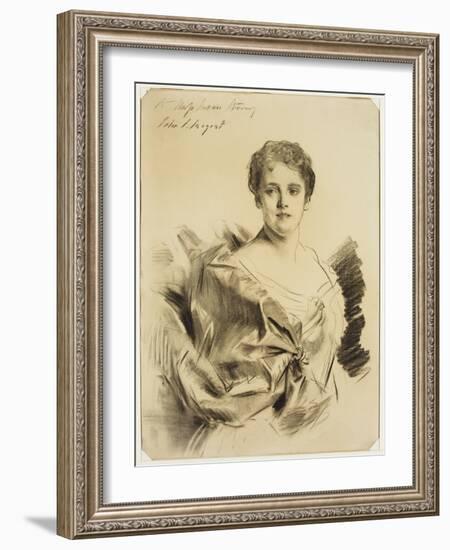 Miss Susan Strong, between Late 19Th and Early 20Th Century (Charcoal on Cream Laid Paper)-John Singer Sargent-Framed Giclee Print
