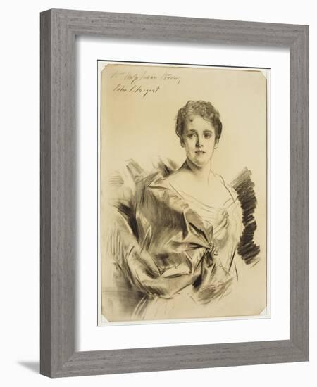 Miss Susan Strong, between Late 19Th and Early 20Th Century (Charcoal on Cream Laid Paper)-John Singer Sargent-Framed Giclee Print