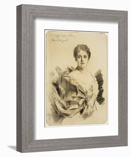 Miss Susan Strong, between Late 19Th and Early 20Th Century (Charcoal on Cream Laid Paper)-John Singer Sargent-Framed Giclee Print