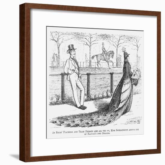 Miss Swellington Taking a Walk, 1867-Edward Linley Sambourne-Framed Giclee Print