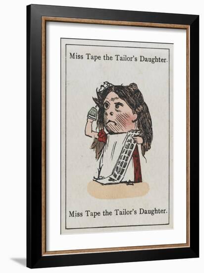 Miss Tape the Tailor's Daughter, from "Happy Families"-null-Framed Art Print