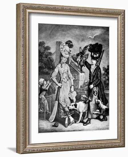 Miss Wicket and Miss Trigger, 1770-John Collet-Framed Giclee Print
